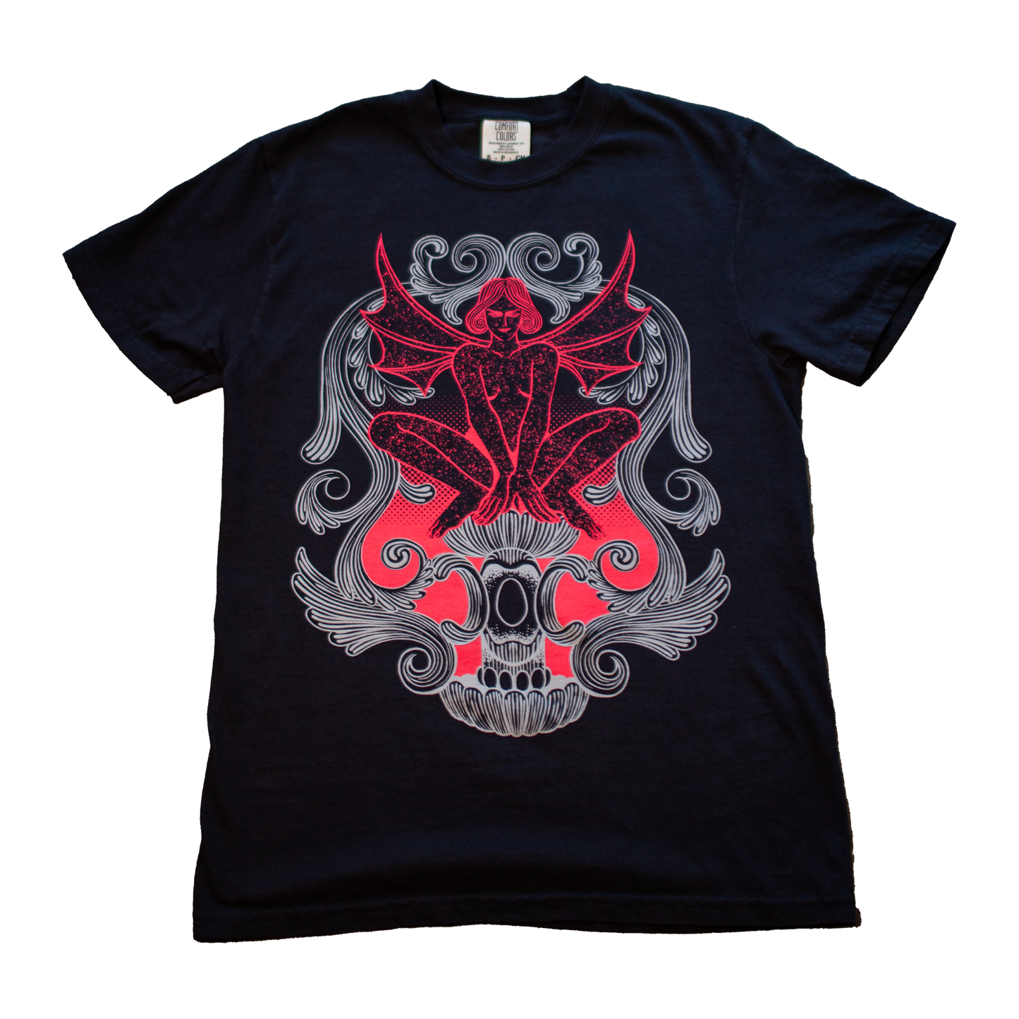 Music Box Cherub Tee Black