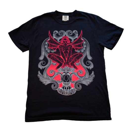 Music Box Cherub Tee Black