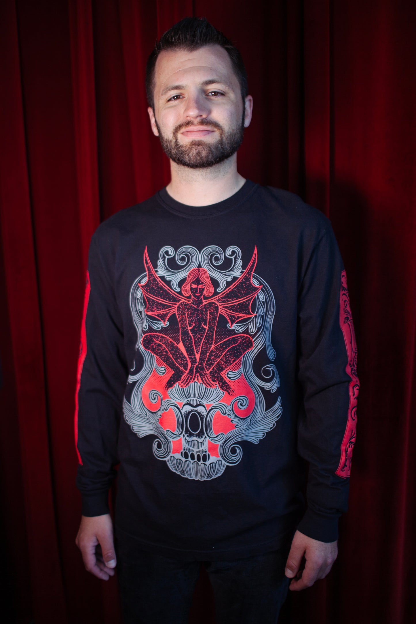 Music Box Cherub Long Sleeve Black