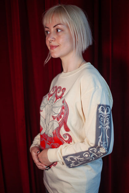 Music Box Cherub Long Sleeve Cream