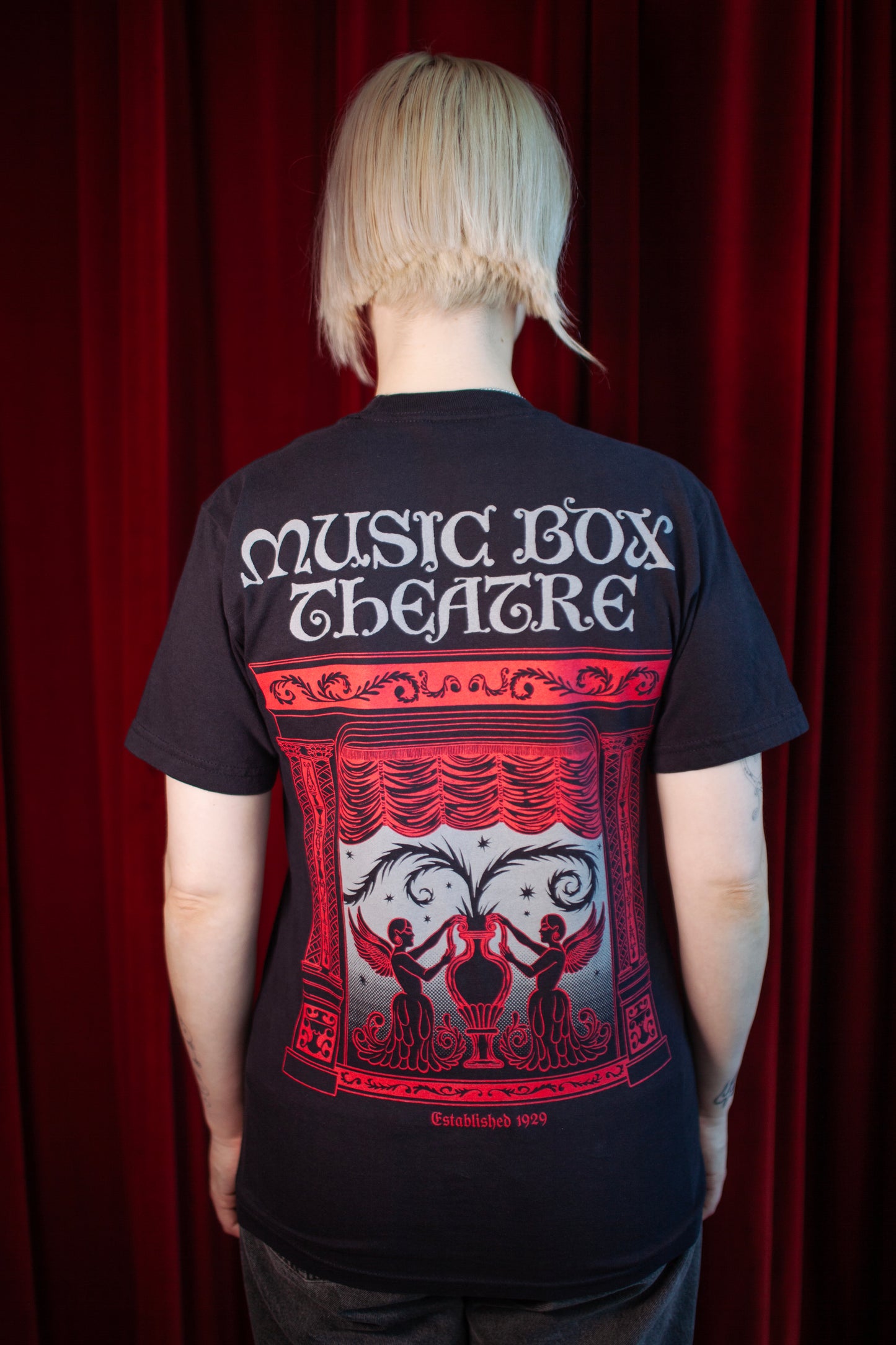 Music Box Cherub Tee Black