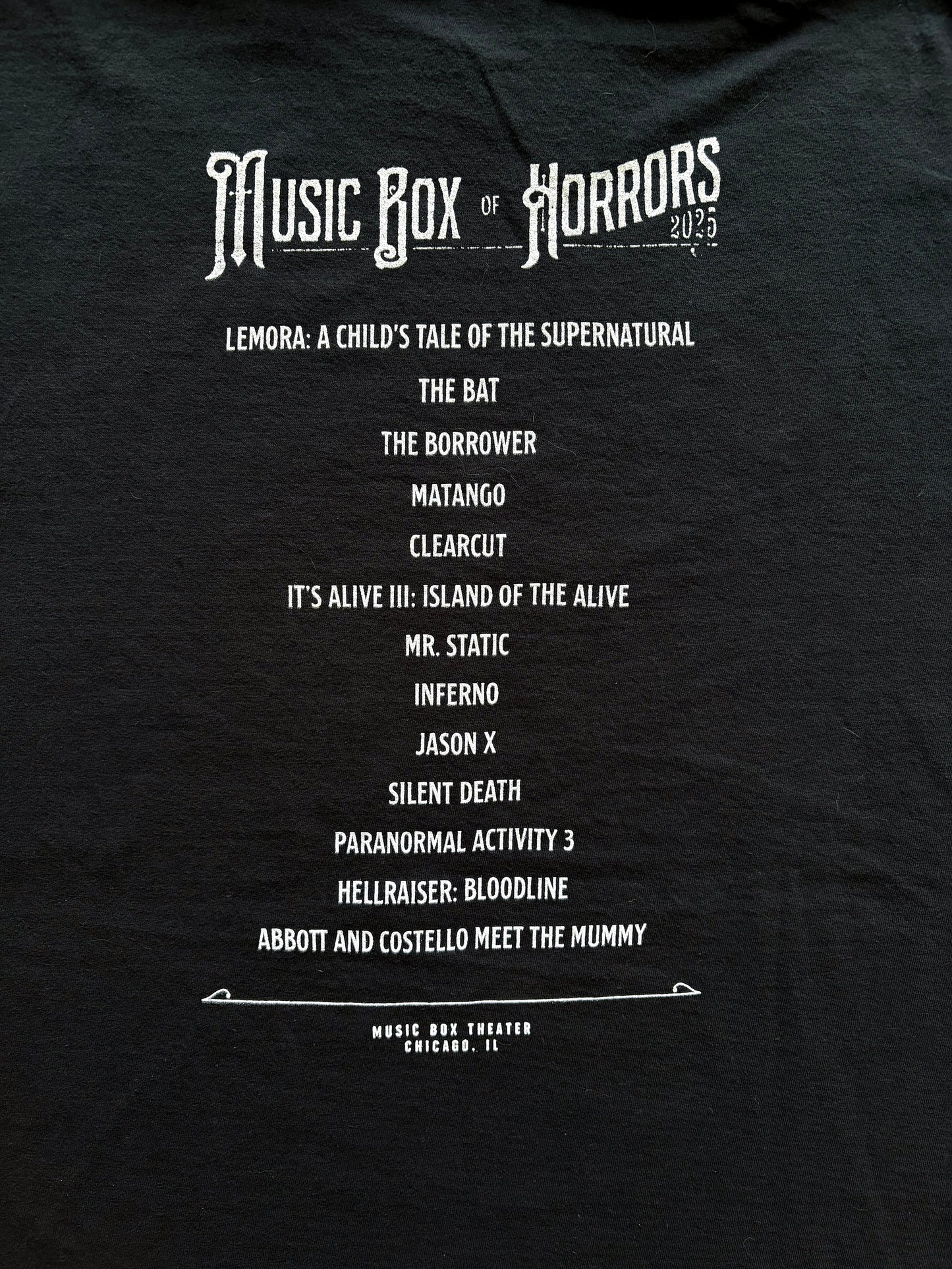Music Box of Horrors 2025 Shirt