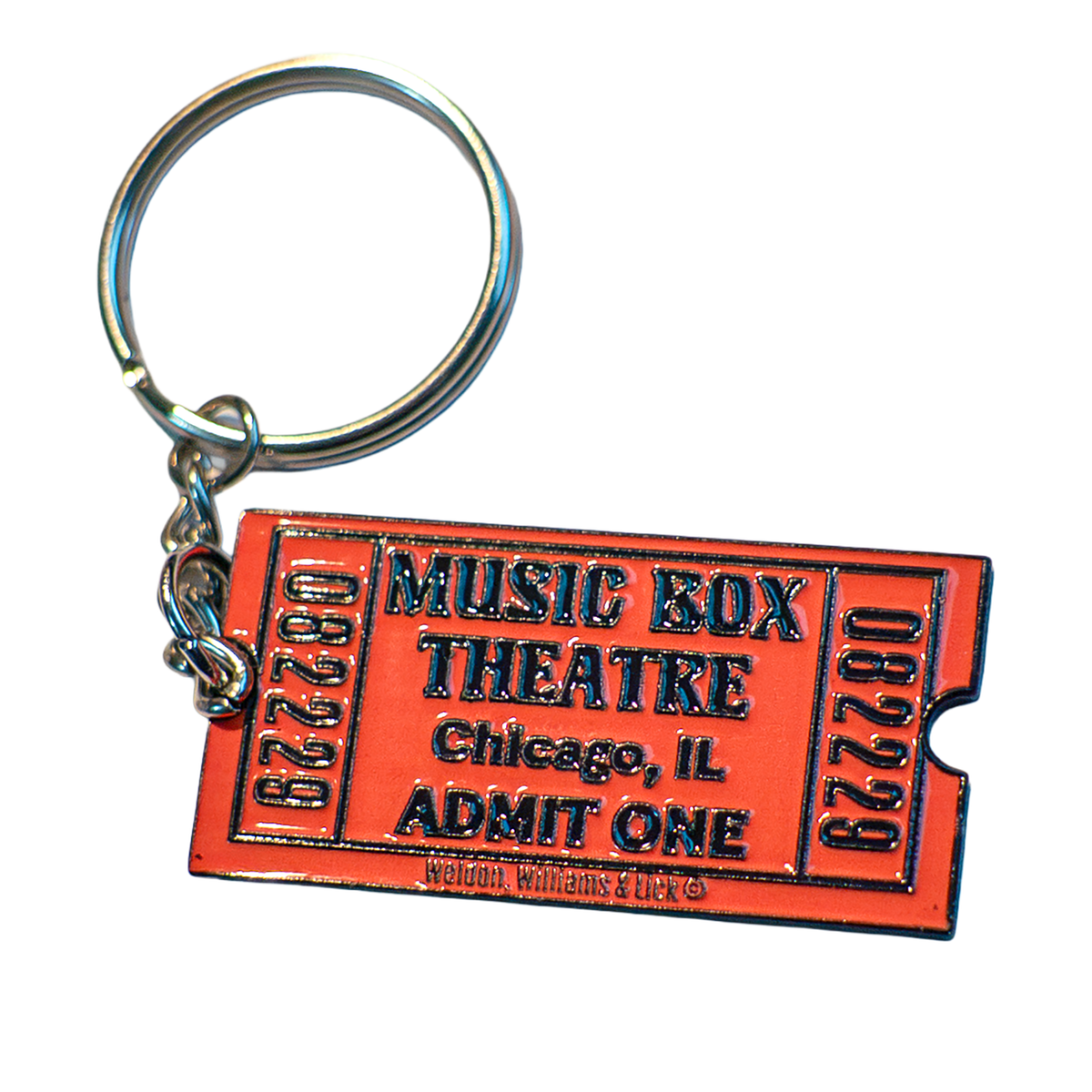 Orange Ticket Keychain